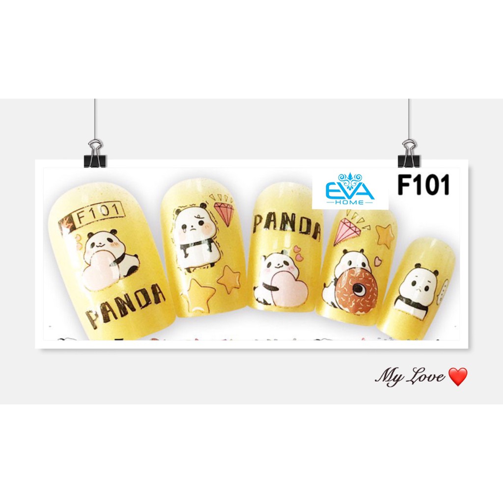 Miếng Dán Móng Tay 3D Nail Sticker Tráng Trí Hoạt Hình F101