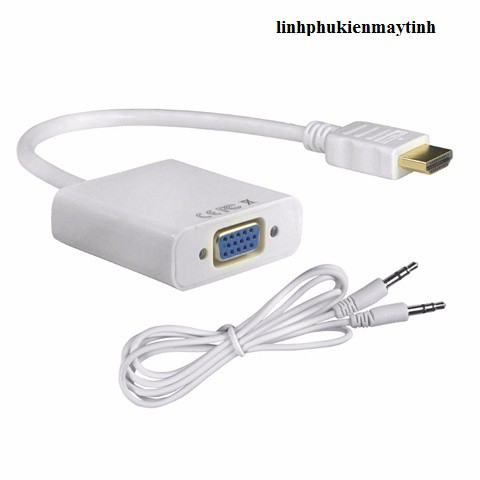 Cáp HDMI to VGA có âm thanh Audio