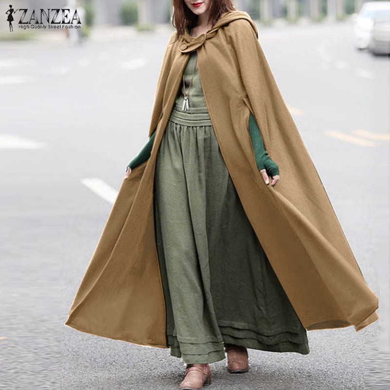 Áo choàng ZANZEA dáng dài phong cách thời trang cho phái nữ | BigBuy360 - bigbuy360.vn
