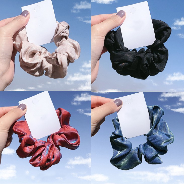 Dây buộc tóc Scrunchies Satin vân nhũ bóng sang mịn Song An Eco HD46 (Chọn mầu)