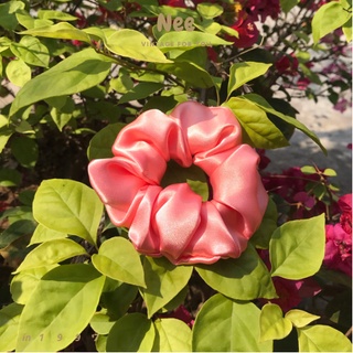 Dây buộc tóc scrunchies phi lụa mềm mịn màu xinh xắn