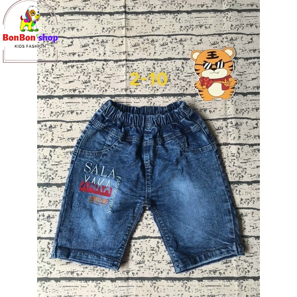 Quần bò đùi cho bé trai 6 tuổi, quần jen đùi cho bé trai size 20-32kg