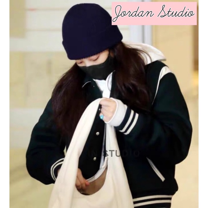 Áo khoác varsity giống Seo Ah Ri Celebrity,Jennie Blackpink,Joy Red Velvet,YooA,Haechan NCT,Han STRAYKIDS