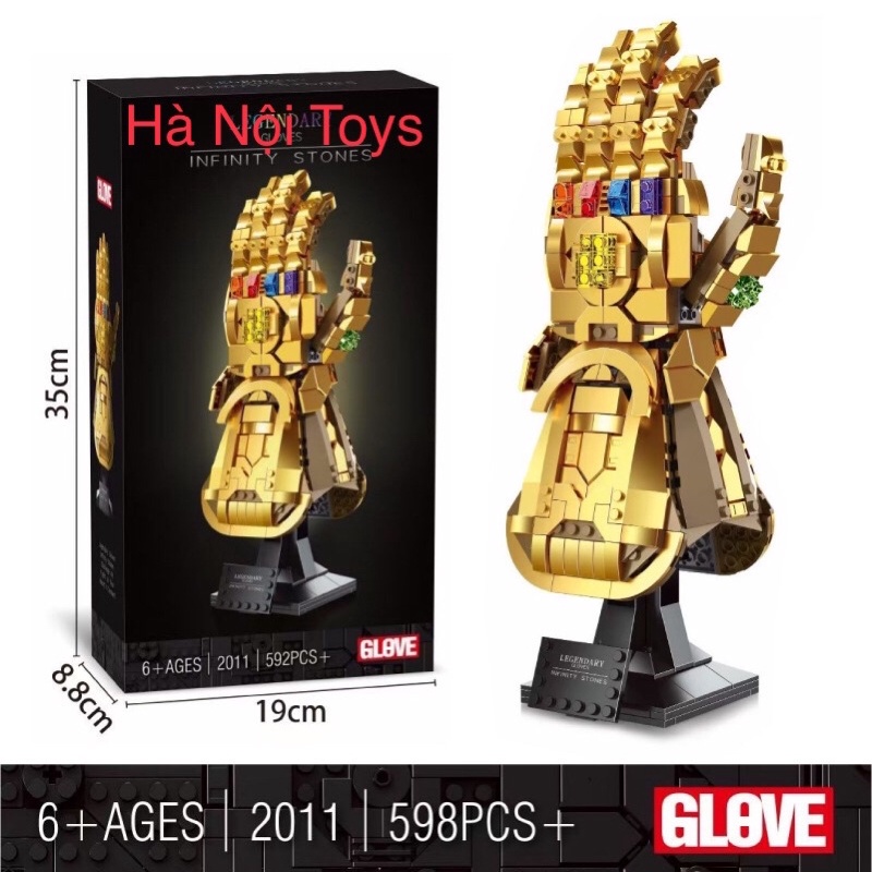 Lắp Ráp Găng Tay Vô Cực Infinity Gauntlet nonlego 2011 - Marvel Super Heroes 598 Mảnh