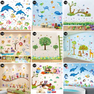 Combo decal dán tường động vật cho bé SIZE LỚN