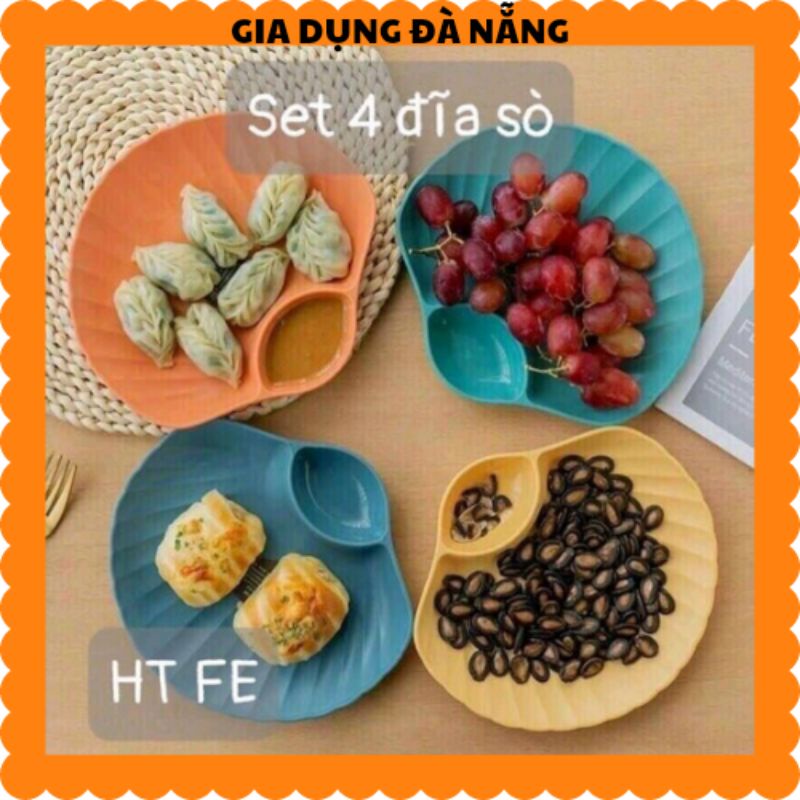 set 4 dĩa hình sò kute