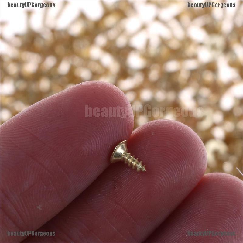 Ốc vít bằng đồng thau phẳng tự đóng màu vàng đẹp mắt