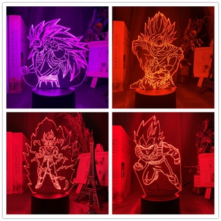 Đèn Ngủ led 3d Hình Nhân Vật vegeta kakarotto kuririn Trong Phim Hoạt Hình dragon ball