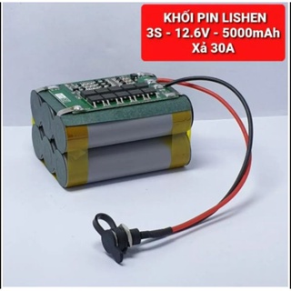 khối pin lishen xám mới 100%. 3s - 12v 6. 5000 mah - xả 30a