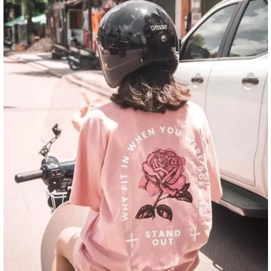 Áo thun nam nữ freesize in hình hoa hồng đẹp cá tính, chất liệu cotton mặc mát  | BigBuy360 - bigbuy360.vn