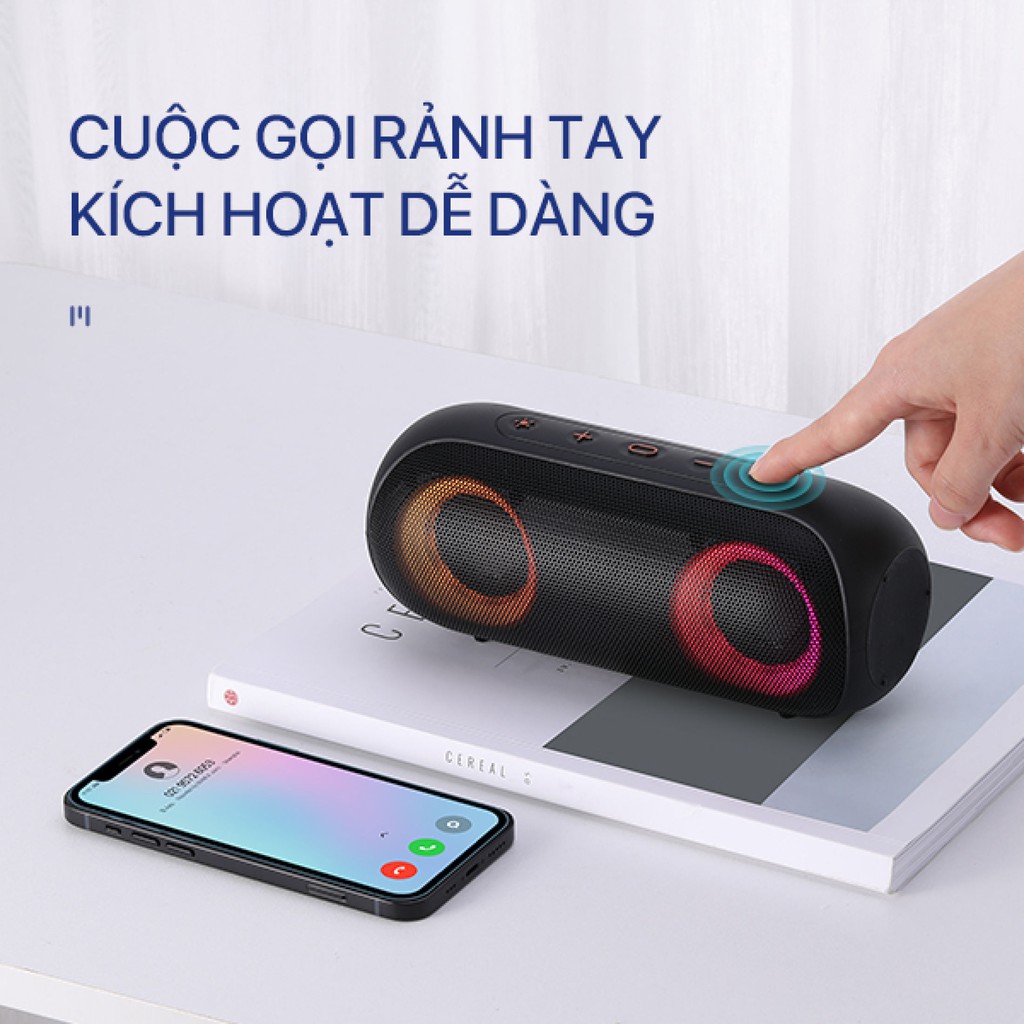 Loa Bluetooth ACOME A20 Công Suất 20W Hiệu Ứng LED RGB Chống Nước IPX7 30H Sử Dụng Liên Tục - Hàng Chính Hãng