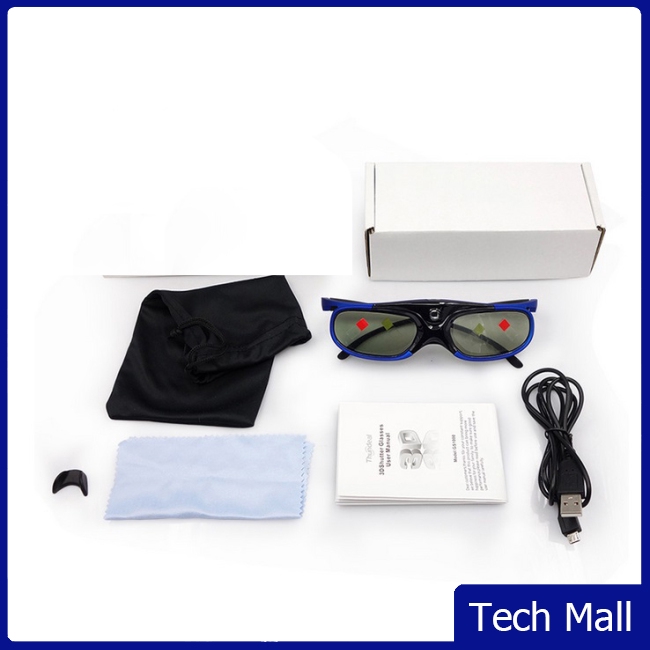 3D Active Shutter Glasses DLP Projector Battery Universal 96-144Hz for Acer Viewsonic JmGO XGIMI