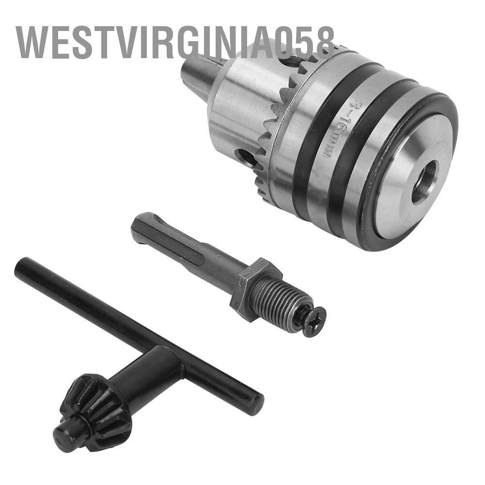 Westvirginia058 Bộ điều hợp Chuck mũi khoan 3.0-16MM 1 / 2-20UNF Loại chìa khóa Máy với chuyển đổi chuôi tròn