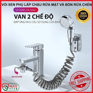 Vòi sen tăng áp inox lắp bồn rửa mặt lavabo và chậu rửa bát nhà tắm cao cấp ✅