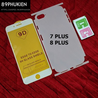 Bộ PPF full viền và kính cường lực full màn Iphone 7 Plus 8 Plus