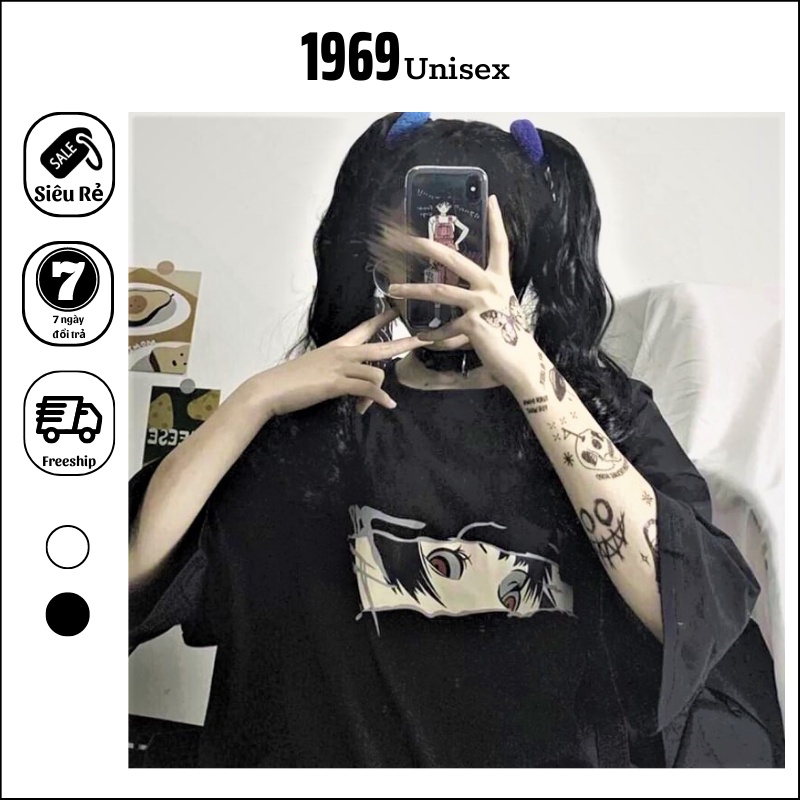 Áo Thun Tay Lỡ Form Rộng 1969Unisex Áo Phông Unisex Nam Nữ Form Rộng Tay Lỡ Thời Trang Hàn Quốc ĐÔI MẮT CÁ TÍNH