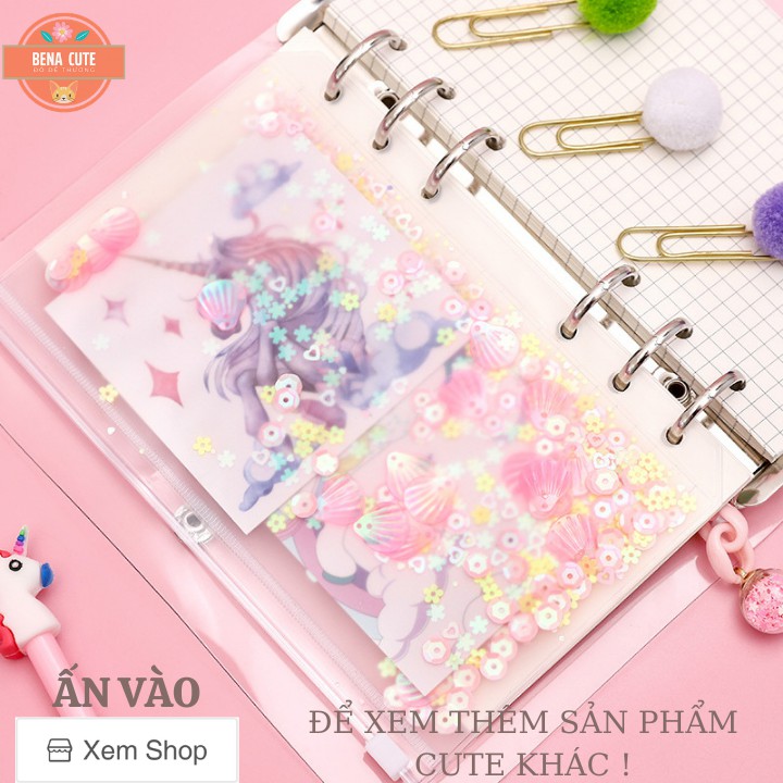 Sổ còng 💥KỲ LÂN💥 kèm nhiều đồ trang trí dễ thương cả bộ