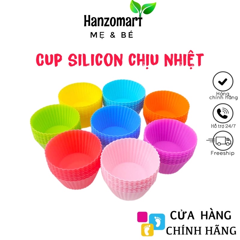 Cup silicon làm bánh / khuôn silicon làm bánh / làm mufin chịu / KHUÔN CUPCAKE SILICON CHỊU NHIỆT