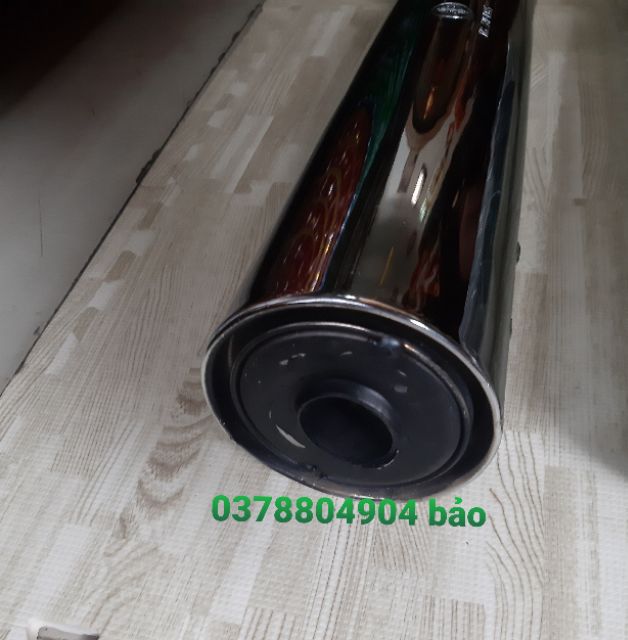 Pô WAVE 110 đít đen  móc hơi thay cổ inox sẵn