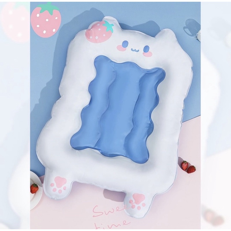Đệm mát mùa hè cho thú cưng/ Đệm gel mát mèo dâu BECHON