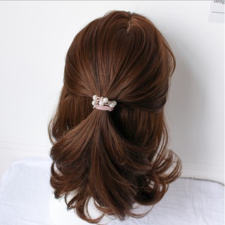Dây cột tóc phối hạt châu xinh xắn Foxy