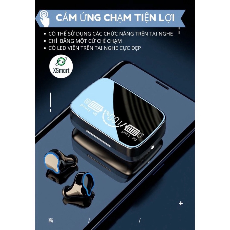 Tai Nghe Bluetooth Không Dây Thế Hệ Mới Extra Bass M8 Pro Nghe Nhạc EDM, REMIX Cực Đã Pin Siêu Trâu Dock Sạc C