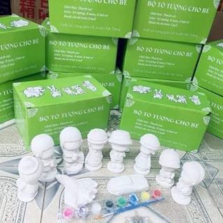 Bộ tô tượng 10 mẫu+màu+bút tô
