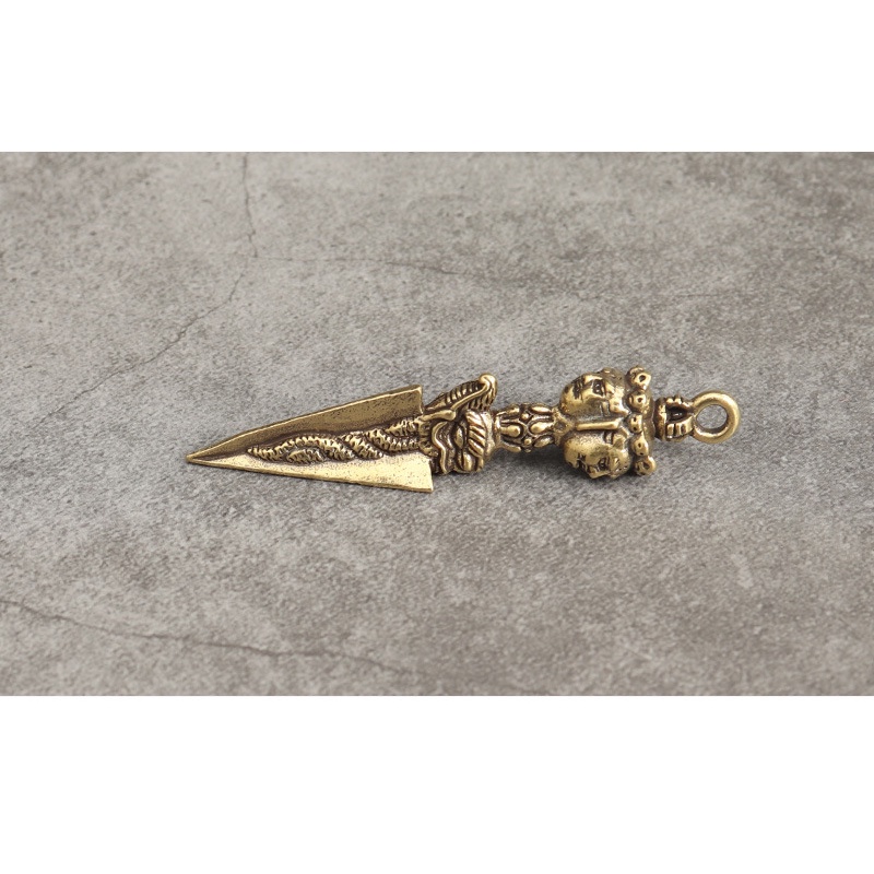 Móc Treo Chìa Khóa Bằng Đồng Thau Nguyên Chất Phong Cách Tây Tạng