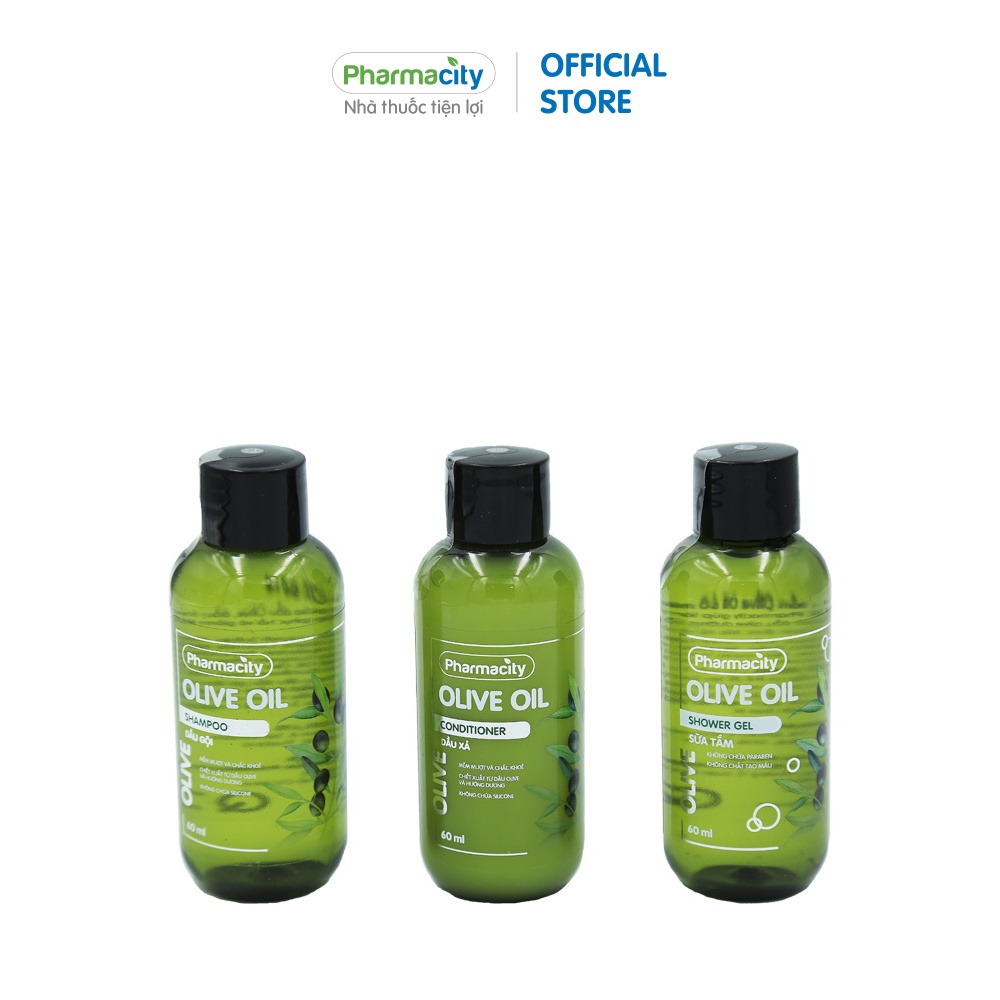 Bộ sản phẩm du lịch Pharmacity Olive Oil, Argan Oil (3 chai x 60ml)