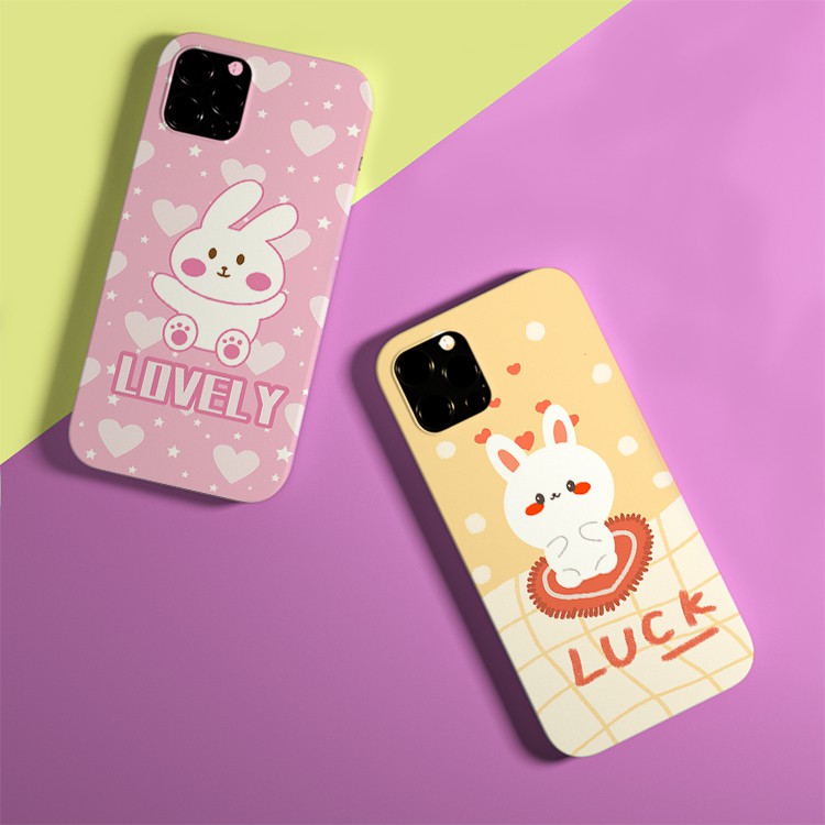 Ốp lưng iphone mẫu thỏ hồng/vàng cute 5/5s/6/6plus/6s/6splus/7/7plus/8/8plus/x/xr/xs/11/12/pro/max/plus/promax