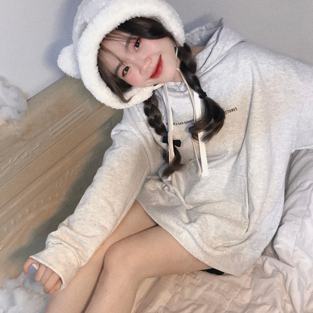 (Có clip) Áo hoodie nỉ bông DEUNCOOL BASIC ver 1.0 - Màu Grey Light - 100% cotton mềm mịn cho nam nữ - ẢNH THẬT | BigBuy360 - bigbuy360.vn