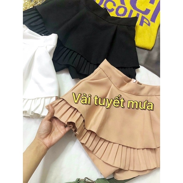 QUẦN GIẢ VÁY XẾP LY 2 TẦNG CHO NỮ DÁNG XINH CHÂN VÁY XẾP LY 2 TẦNG | BigBuy360 - bigbuy360.vn