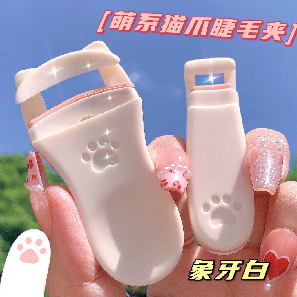 Bộ dụng cụ bấm cong lông mi thiết kế hình chân mèo dễ thương | BigBuy360 - bigbuy360.vn