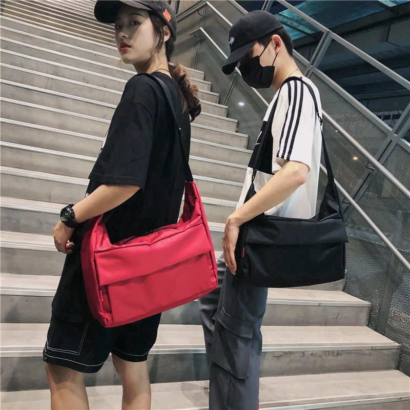 Big Capacity Nylon Ulzzang Korean Fashion Men tote &Sling & Shoulder & Crossbody & Messager Bag Birthday giftsimple