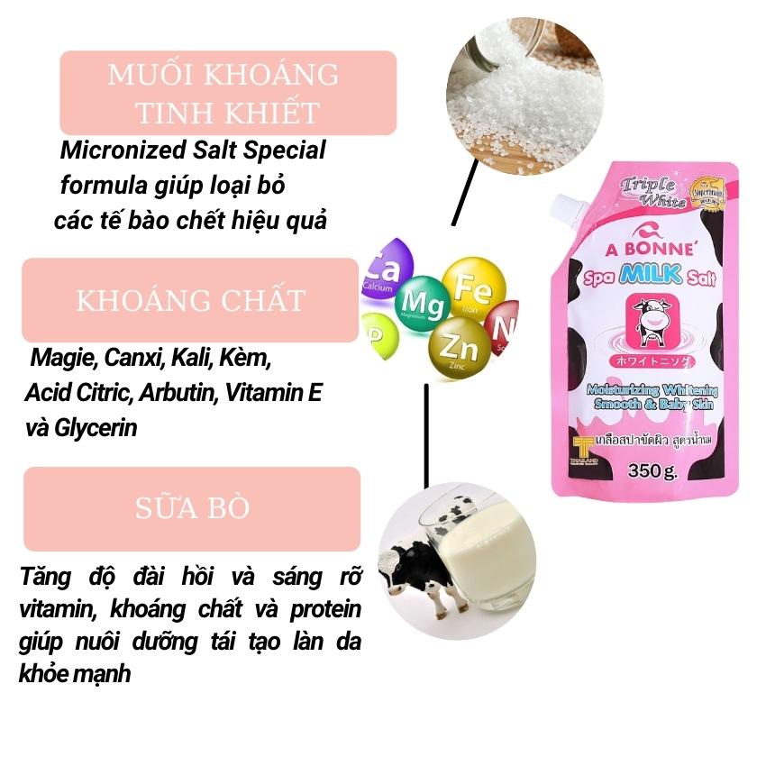 Muối tắm sữa bò tẩy tế bào chết ABonne Spa Milk Salt 350g Thai Lan | BigBuy360 - bigbuy360.vn