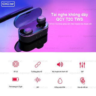Tai nghe bluetooth XIAOMI QCY T2C - Bluetooth 5.0