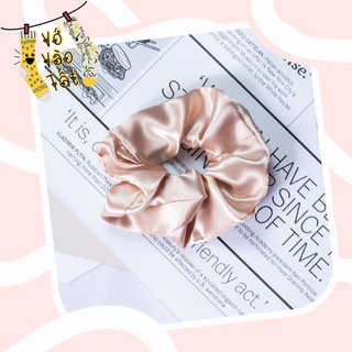 Buộc tóc scrunchies satin bóng