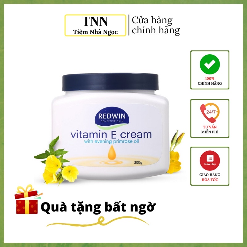 Kem Dưỡng Ẩm Redwin Vitamin E Cream 300g Úc Chính Hãng - Giúp Dưỡng Da Mặt Hết Khô, Nứt Nẻ - Tiệm Nhà Ngọc