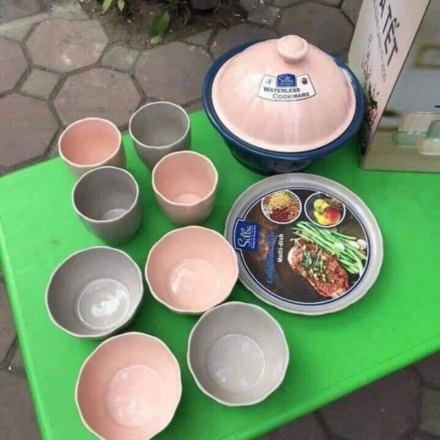 Bộ chén đĩa ly sứ Hàn Quốc