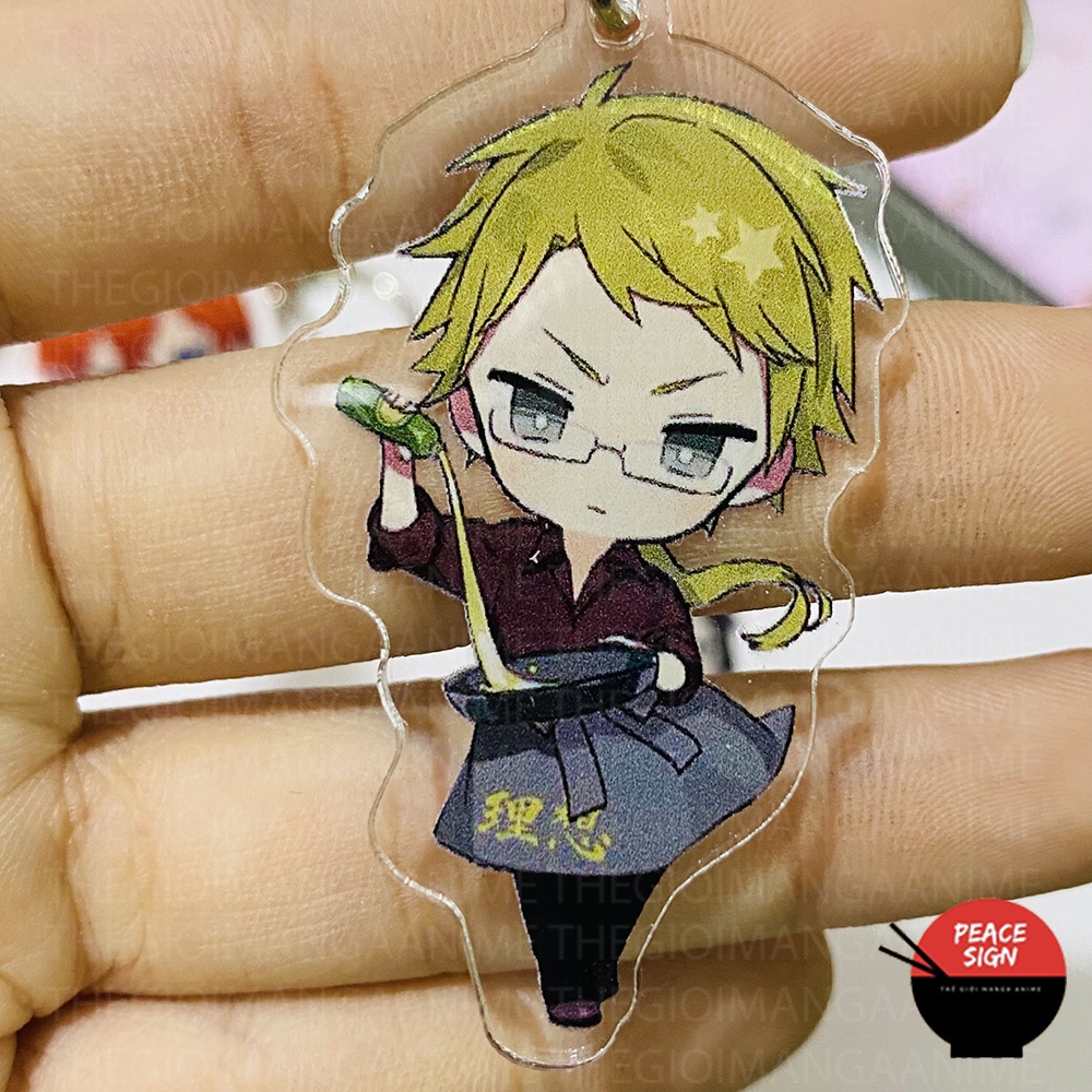 (Mica trong Acrylic) &lt;br&gt;Móc khóa BUNGOU STRAY DOGS ver PHỤC VỤ Văn Hào Lưu Lạc anime chibi