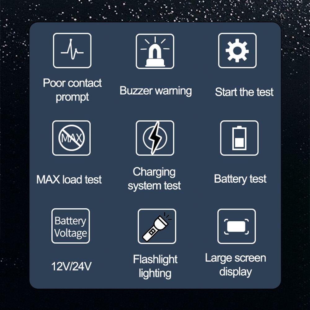 KRNY Dụng Cụ Kiểm Tra Pin 12V / 24V 12 / 24V Độ Chính Xác Cao Cho Xe Hơi