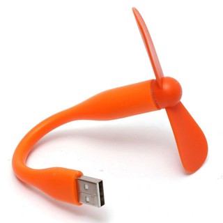 Quạt mini 2 cánh dùng nguồn USB uốn dẻo (Cam)