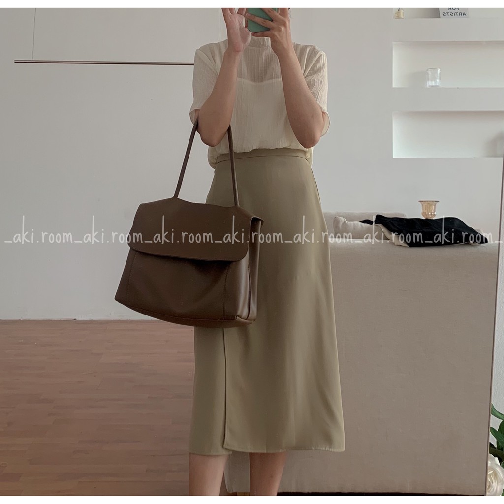 Chân váy dài đắp chéo cạp nửa lưng chun | BigBuy360 - bigbuy360.vn