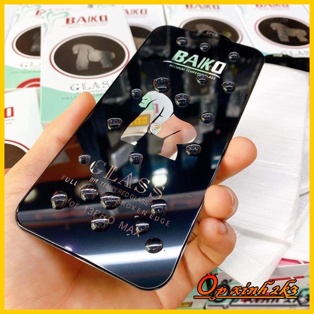 Kính Cường Lực Baiko Iphone 6/6S 6Plus 7Plus 8Plus X/Xs Xsmax Xr 11Promax 12 Pro 12 Promax 13/13 Pro 13Promax Full màn