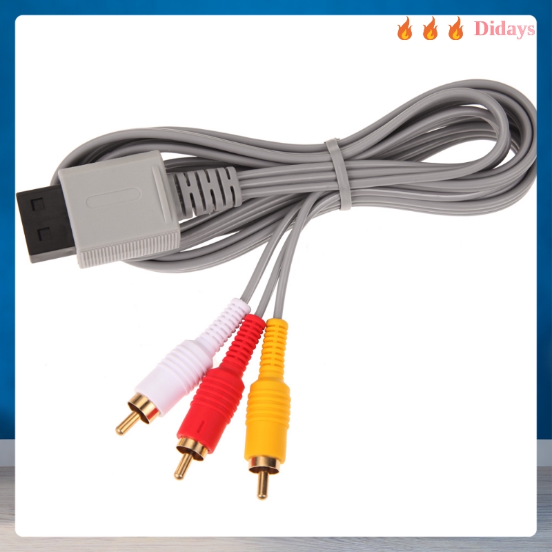 Cáp Chuyển Đổi Âm Thanh Video Av 3 Rca Cho Nintendo Wii