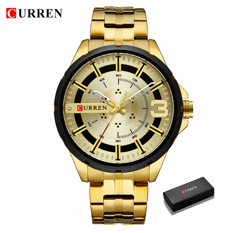 Đồng hồ quartz Curren 8333 bằng thép không gỉ chống nước sang trọng