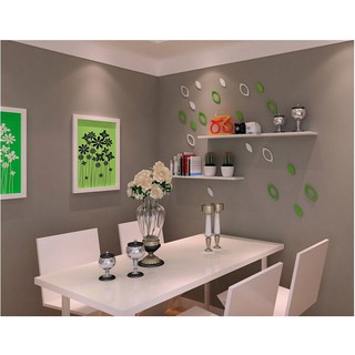 kệ gỗ treo tường 2 thanh dài 80 sâu 15 màu trắng