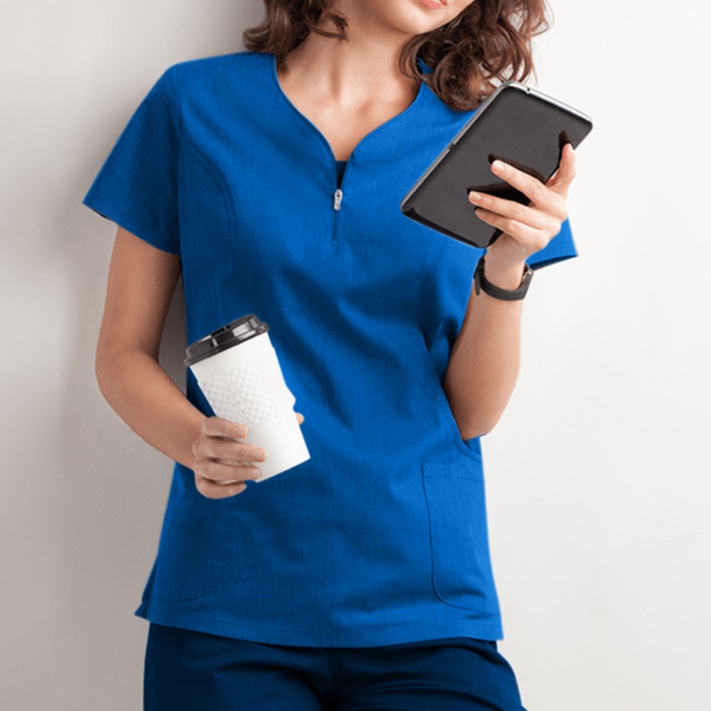 S-3XL Đồng phục y tá tay ngắn có túi bảo vệ cho nữ | BigBuy360 - bigbuy360.vn