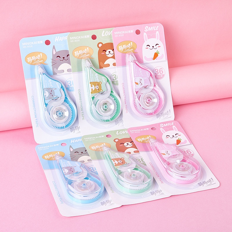 Bút Xóa Kéo Kiểu Dáng Động Vật Hoạt Hình Dễ Thương Tiện Dụng