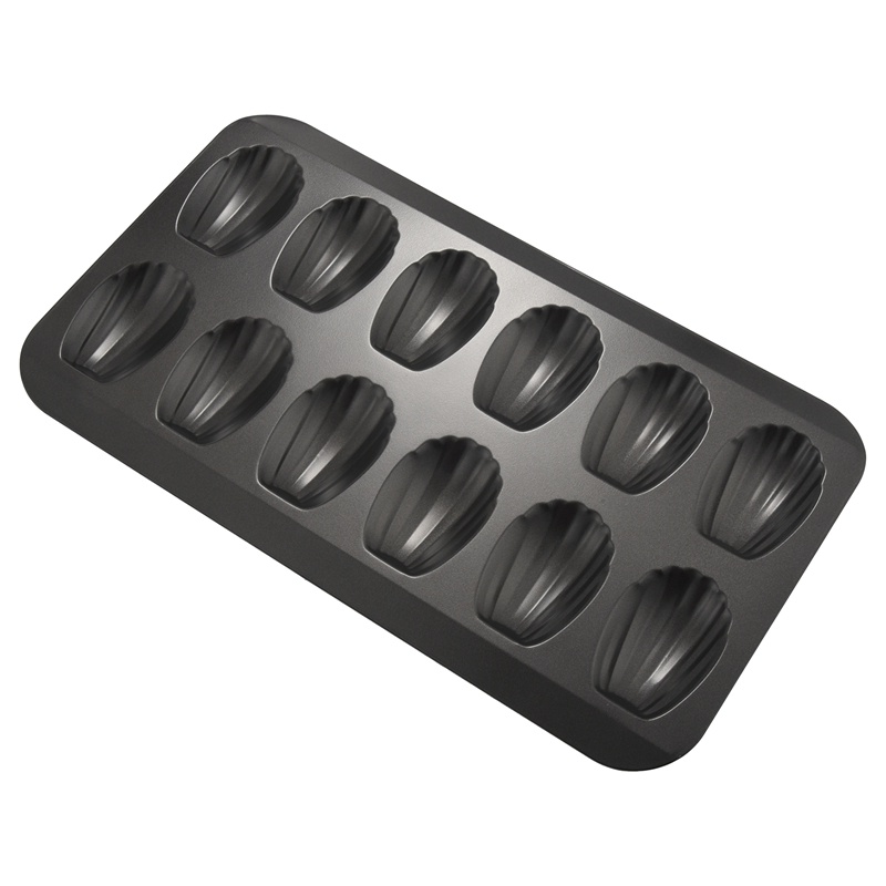 Bộ 2 Khuôn Nướng Bánh 12 Ô Chống Dính Màu Đen Tiện Dụng Cho Lò Vi Sóng